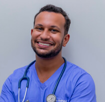A smiling doctor.